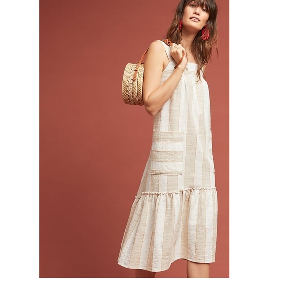 NEW ANTHROPOLOGIE Tonal Striped Dress - Picture 3 of 8